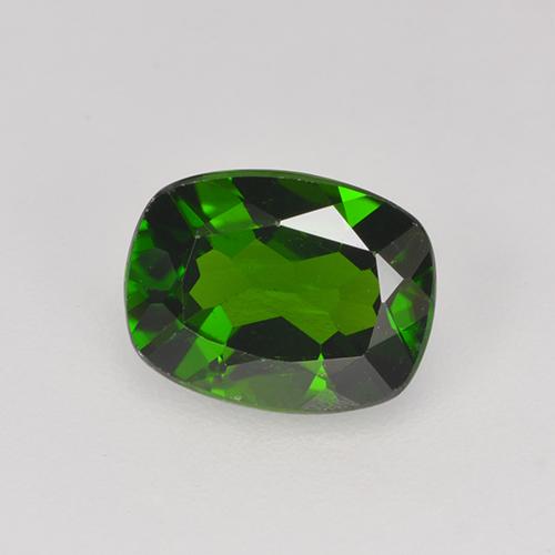 Diopside Chrome Vert moyen-foncé naturelle Coupe coussin, 1.22 ct, VS
