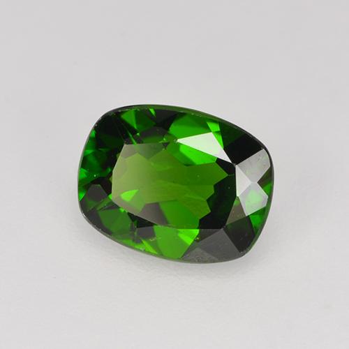 Diopside Chrome Vert moyen-foncé naturelle Coupe coussin, 1.22 ct, VS