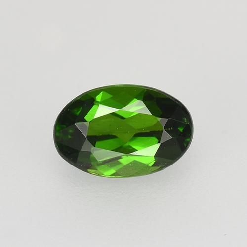 Diopside Chrome Vert moyen-foncé naturelle Coupe ovale, 0.69 ct, VS