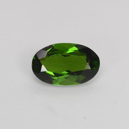 Diopside de chrome vert naturelle coupe ovale, 0,54 ct, VVS-VS
