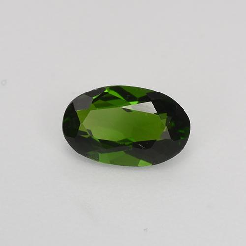 Diopside de chrome vert naturelle coupe ovale, 0,54 ct, VVS-VS