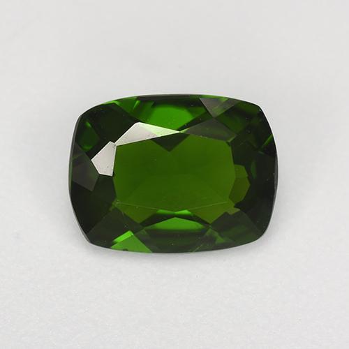 Diopside de chrome vert naturelle coupe coussin, 1,27 ct, VS
