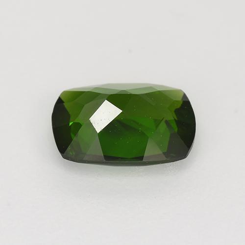 Diopside de chrome vert naturelle coupe coussin, 1,27 ct, VS