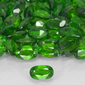 Diopside de chrome vert naturelle coupe ovale, 0,24 ct, VS