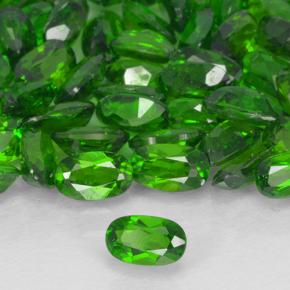 Diopside de chrome vert naturelle coupe ovale, 0,24 ct, VS