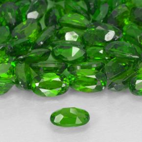 Diopside de chrome vert naturelle coupe ovale, 0,24 ct, VS