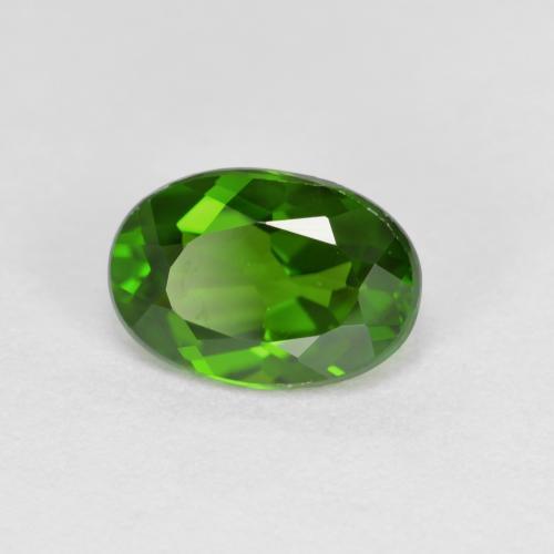 Diopside de chrome vert naturelle coupe ovale, 0,87 ct, VVS