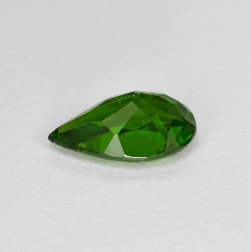 Diopside Chrome Vert intense naturelle En forme de poire, 0.83 ct, VS-SI