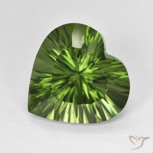 7.24ct Naturel Vert foncé Diopside Chrome, Cœur, VS