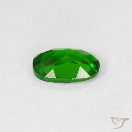 Diopside Chrome Vert forêt clair naturelle ovale, 0.50 ct, VS