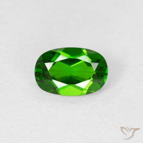 0.52ct Naturel Vert forêt clair Diopside Chrome, ovale, VS