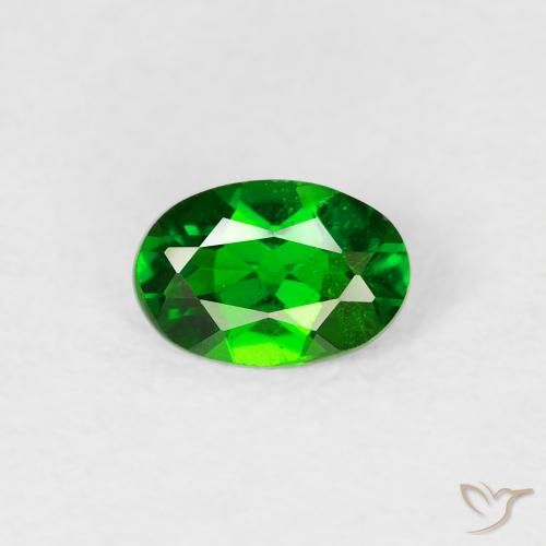 Diopside Chrome Vert clair naturelle Coupe ovale, 0.45 ct, VS