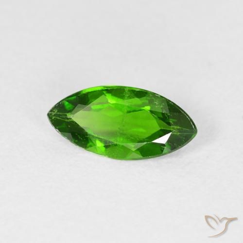 Diopside Chrome Medium Dark-Green naturelle Marquise, 0.97 ct, VS-SI
