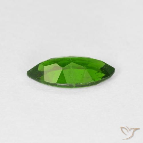 Diopside Chrome Medium Dark-Green naturelle Marquise, 0.97 ct, VS-SI