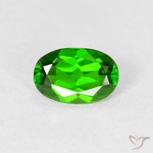 0.72ct Naturel Vert foncé Diopside Chrome, ovale, VVS-VS