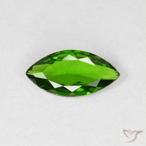 0.85ct Naturel Vert forêt clair Diopside Chrome, Marquise, VVS-VS