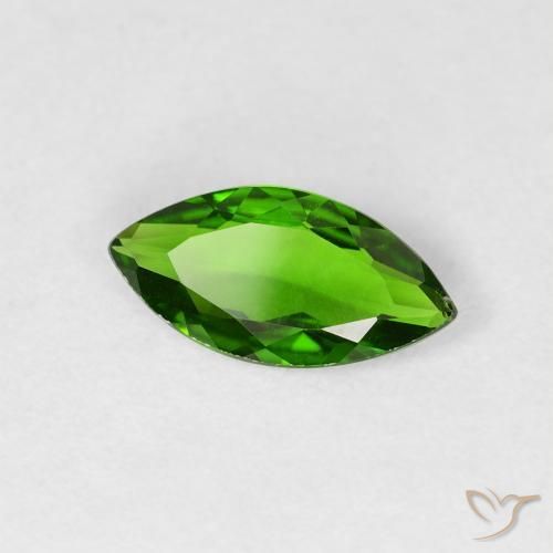 Diopside Chrome Vert forêt clair naturelle Marquise, 0.85 ct, VVS-VS