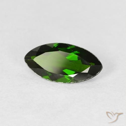 Diopside Chrome Vert foncé naturelle Marquise, 1.17 ct, VVS-VS