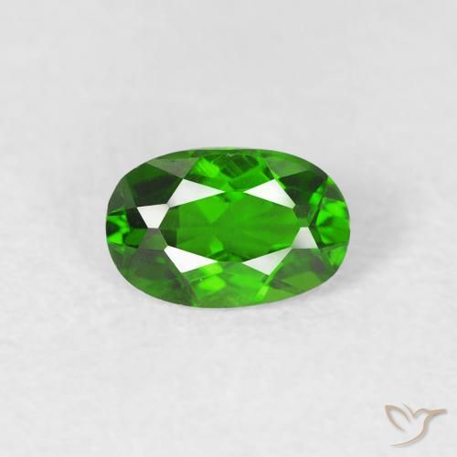 0.51ct Naturel Vert foncé Diopside Chrome, ovale, VVS-VS