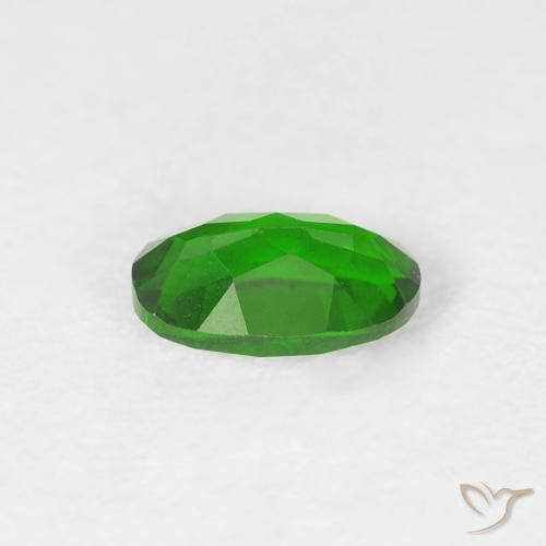 Diopside Chrome Vert forêt clair naturelle ovale, 0.51 ct, VVS-VS