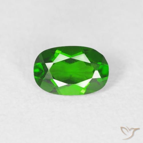 0.44ct Naturel Vert foncé Diopside Chrome, ovale, VVS-VS
