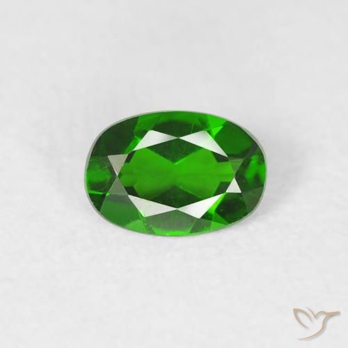 0.47ct Naturel Vert foncé Diopside Chrome, ovale, VVS-VS