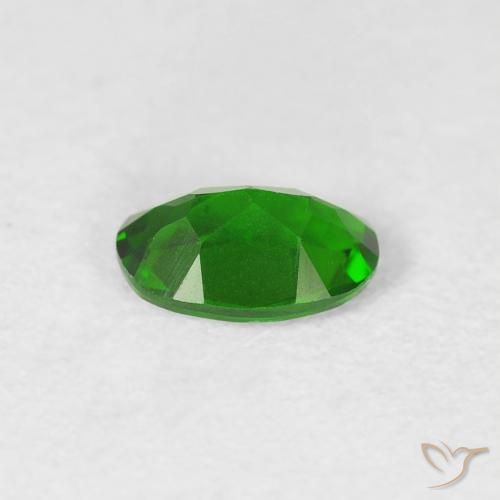 Diopside Chrome Vert foncé naturelle ovale, 0.47 ct, VVS-VS