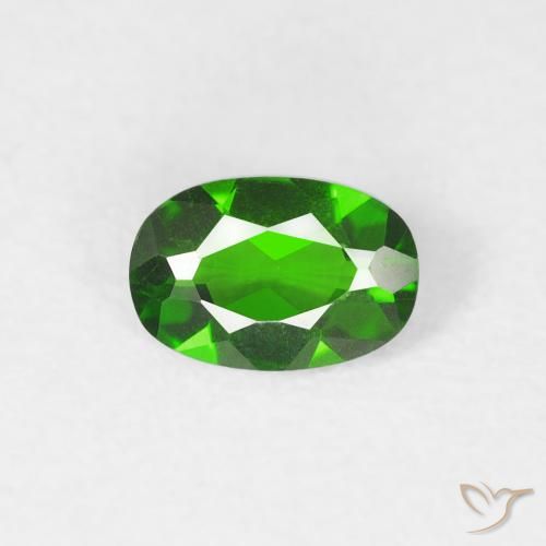 0.44ct Naturel Vert foncé Diopside Chrome, ovale, VVS-VS