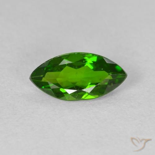 Diopside Chrome Medium Dark-Green naturelle Marquise, 1.00 ct, VS