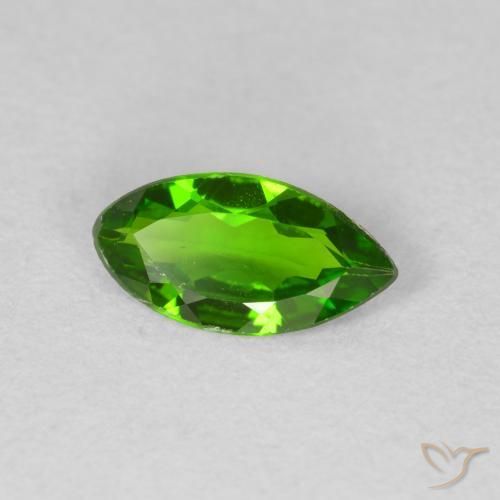 Diopside Chrome Medium Dark-Green naturelle Marquise, 0.74 ct, VS