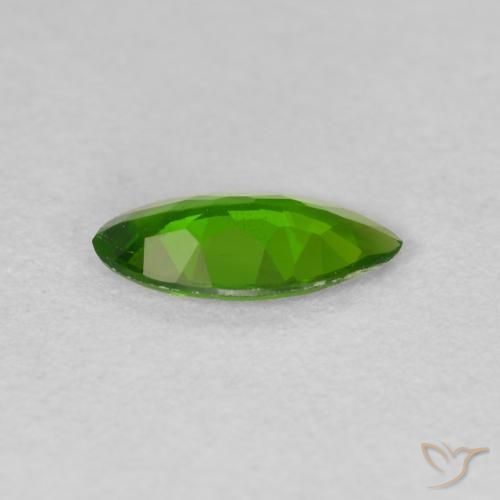 Diopside Chrome Medium Dark-Green naturelle Marquise, 0.74 ct, VS
