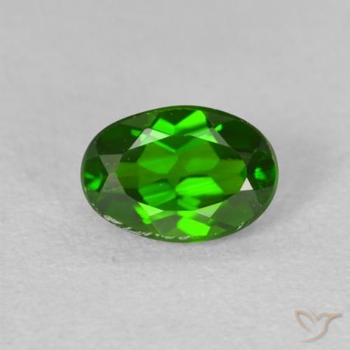 0.85ct Naturel Medium Dark-Green Diopside Chrome, ovale, VS