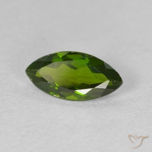 Diopside Chrome Medium Dark-Green naturelle Marquise, 1.08 ct, VS