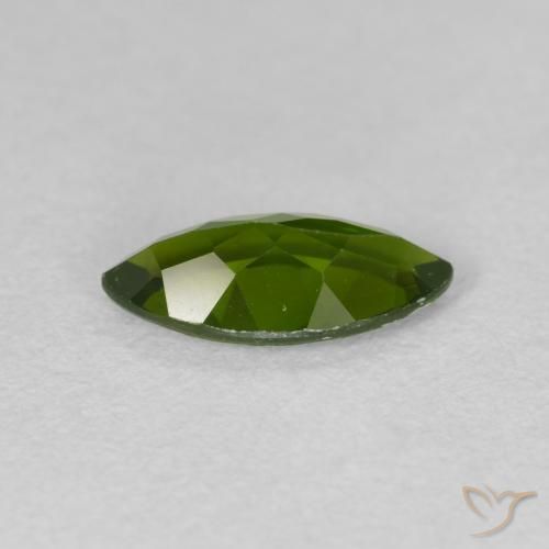 Diopside Chrome Medium Dark-Green naturelle Marquise, 1.08 ct, VS