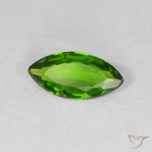 Diopside Chrome Medium Dark-Green naturelle Marquise, 0.80 ct, VS