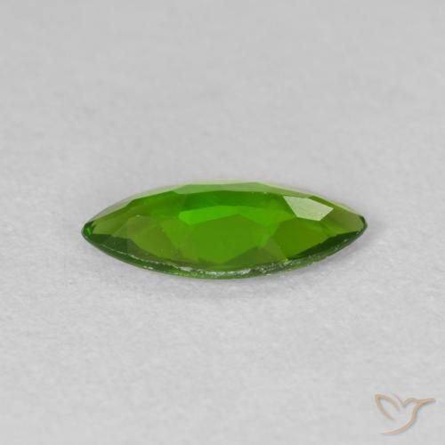 Diopside Chrome Medium Dark-Green naturelle Marquise, 0.80 ct, VS