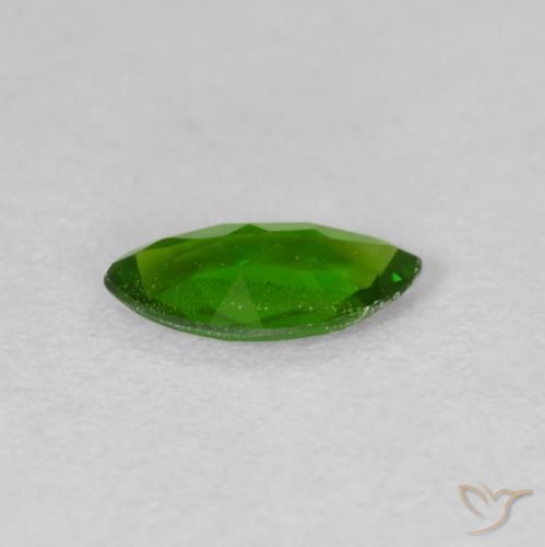 Diopside Chrome Medium Dark-Green naturelle Marquise, 0.61 ct, VS