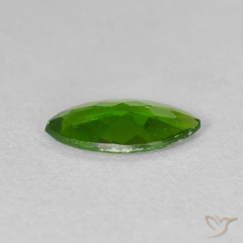 Diopside Chrome Medium Dark-Green naturelle Marquise, 0.85 ct, VS