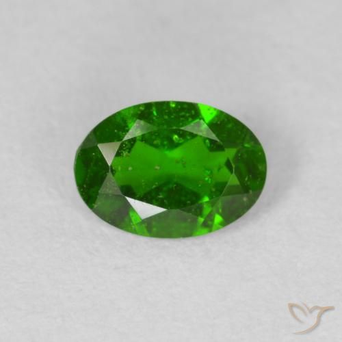 0.78ct Naturel Medium Dark-Green Diopside Chrome, ovale, VS-SI
