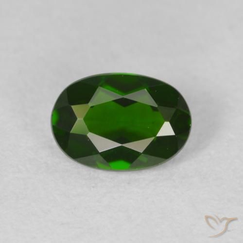 0.89ct Naturel Vert foncé Diopside Chrome, ovale, VVS-VS
