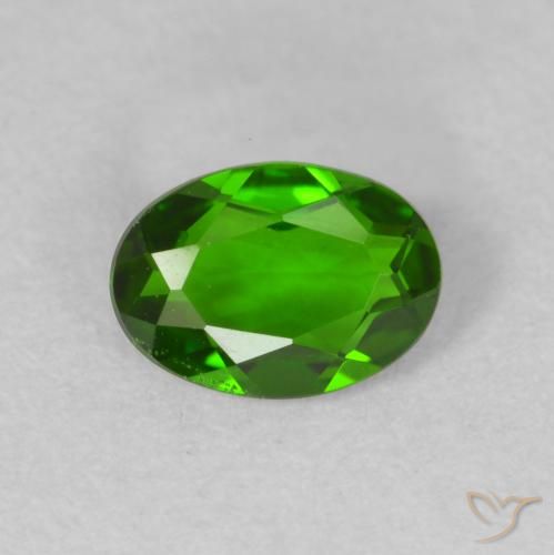 0.59ct Naturel Medium Dark-Green Diopside Chrome, ovale, VVS-VS
