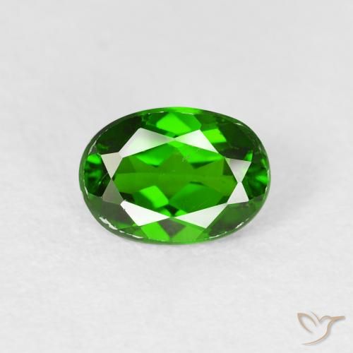 1.02ct Naturel Vert foncé Diopside Chrome, ovale, VS-SI