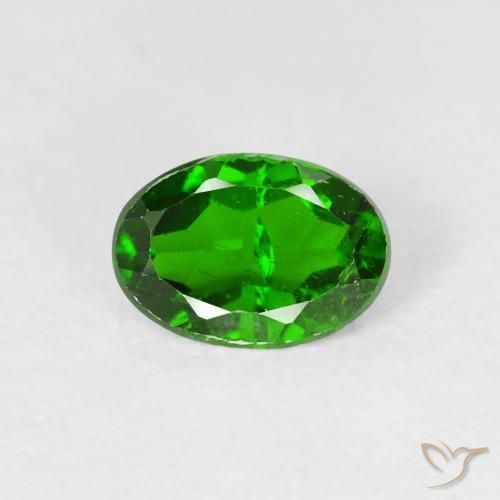 0.81ct Naturel Vert foncé Diopside Chrome, ovale, VS-SI