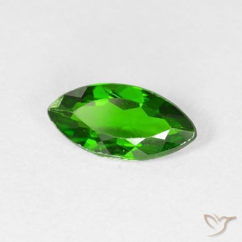 Diopside Chrome Vert foncé naturelle Marquise, 0.93 ct, VS-SI