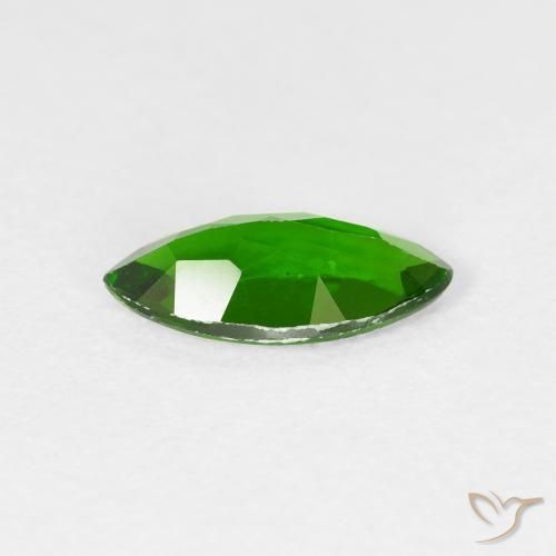 Diopside Chrome Vert foncé naturelle Marquise, 0.93 ct, VS-SI