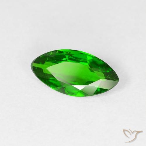 Diopside Chrome Vert foncé naturelle Marquise, 0.91 ct, VS-SI