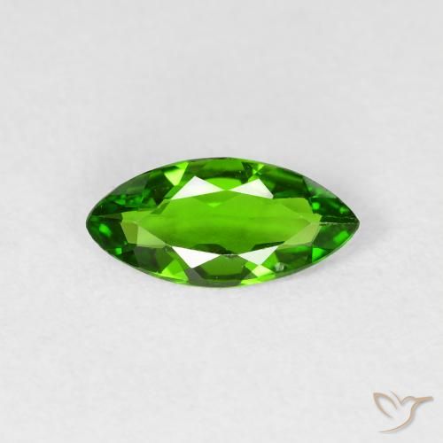 0.73ct Naturel Medium Dark-Green Diopside Chrome, Marquise, VS