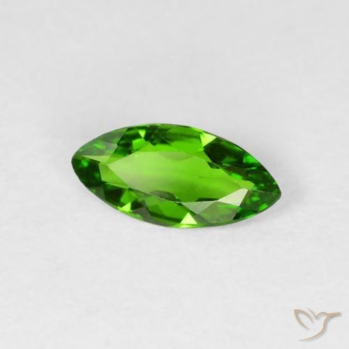 Diopside Chrome Medium Dark-Green naturelle Marquise, 0.73 ct, VS