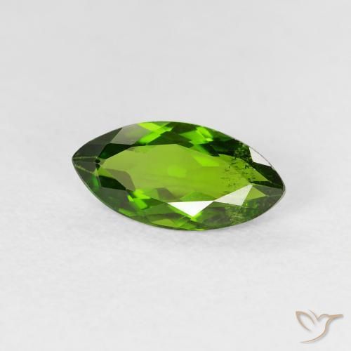 Diopside Chrome Medium Dark-Green naturelle Marquise, 1.18 ct, VS-SI