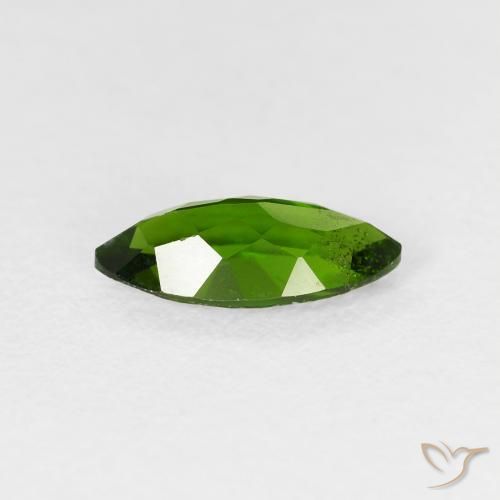 Diopside Chrome Medium Dark-Green naturelle Marquise, 1.18 ct, VS-SI